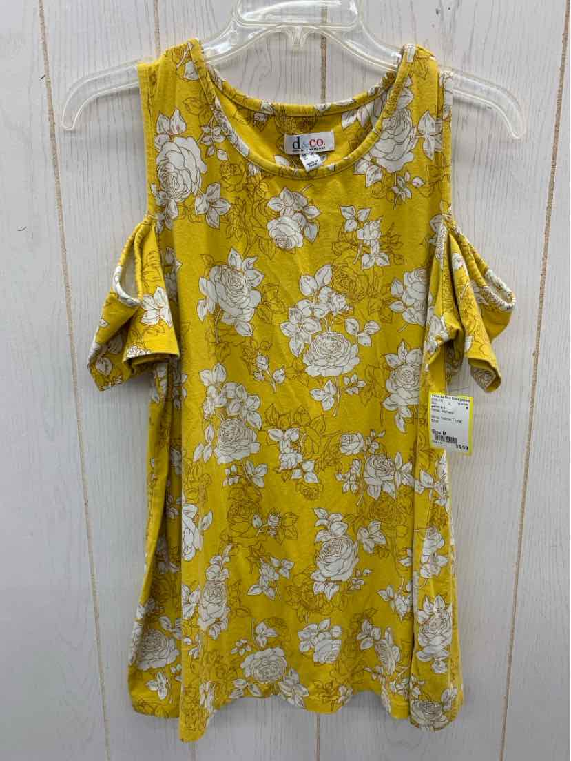 Denim & Co Yellow Womens Size M Shirt