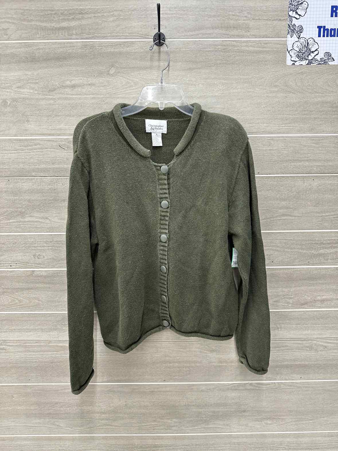 Christopher & Banks Size M Olive Womens Sweater