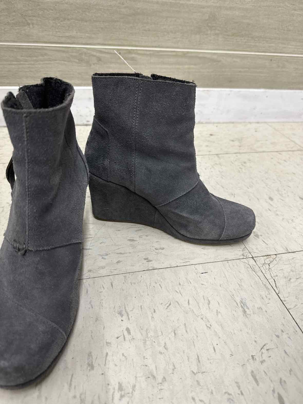 TOMS US Shoe Size 8 Gray Womens Boots