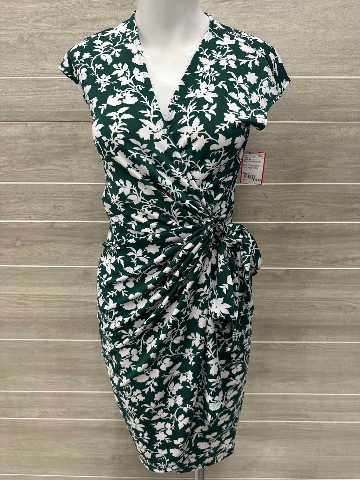 Lark & Ro Size 4 Green Womens Dress