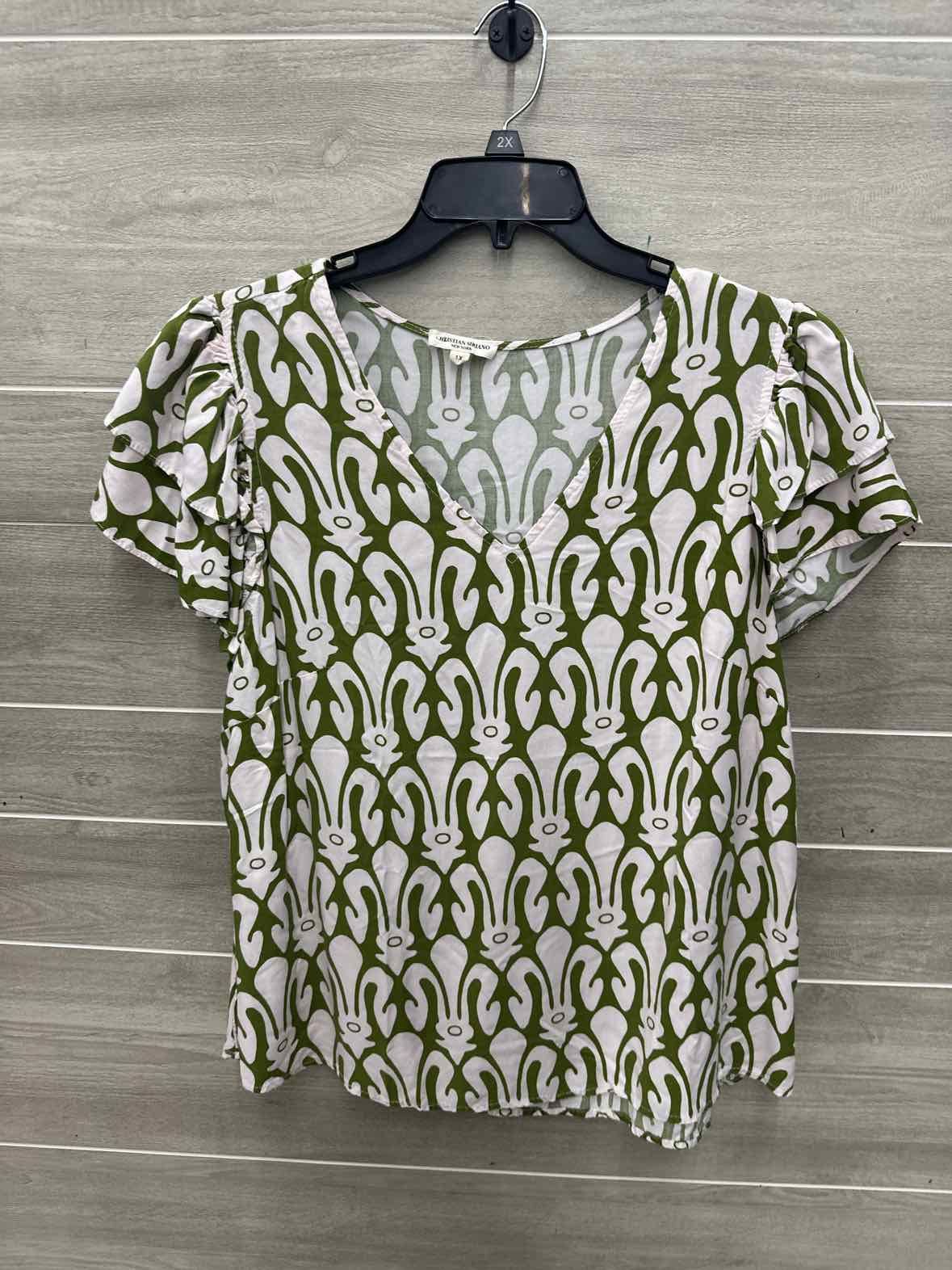 Christian Siriano Size 16 Green Womens Shirt