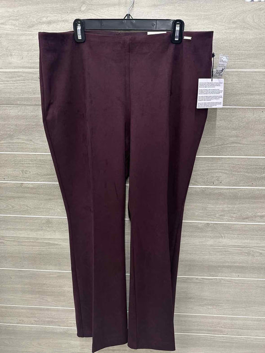 Anne Klein Size 14/16 Purple Womens Pants