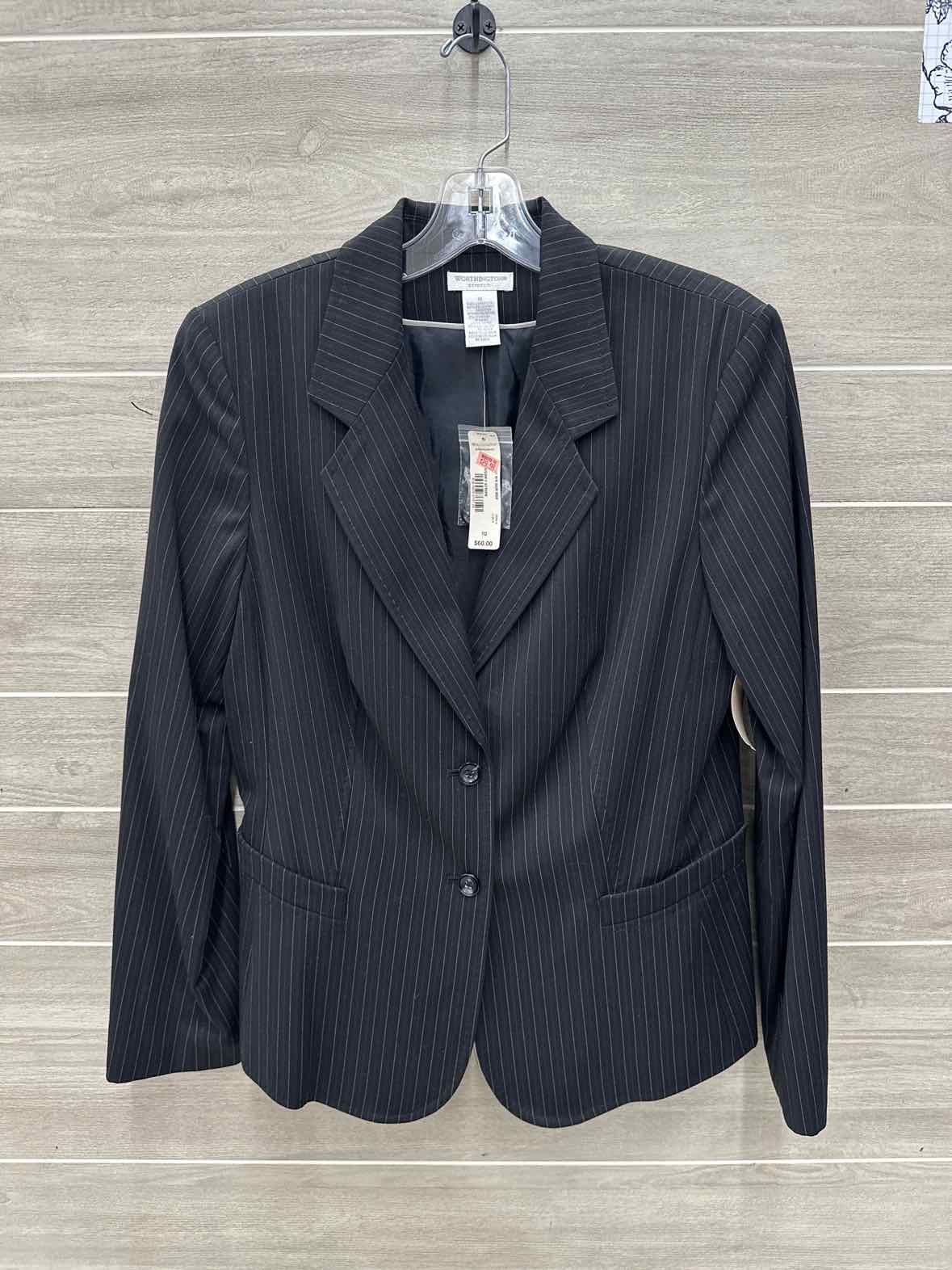Worthington Size 10 Black Womens Blazer