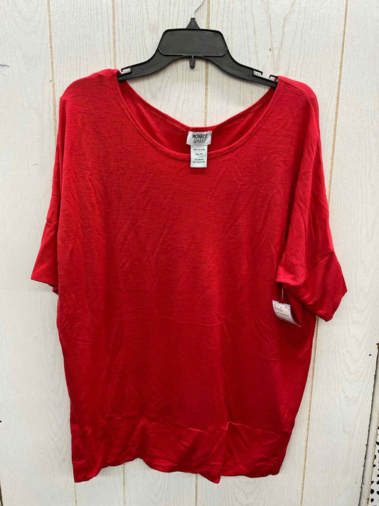 Monroe & Main Red Womens Size 1X Shirt