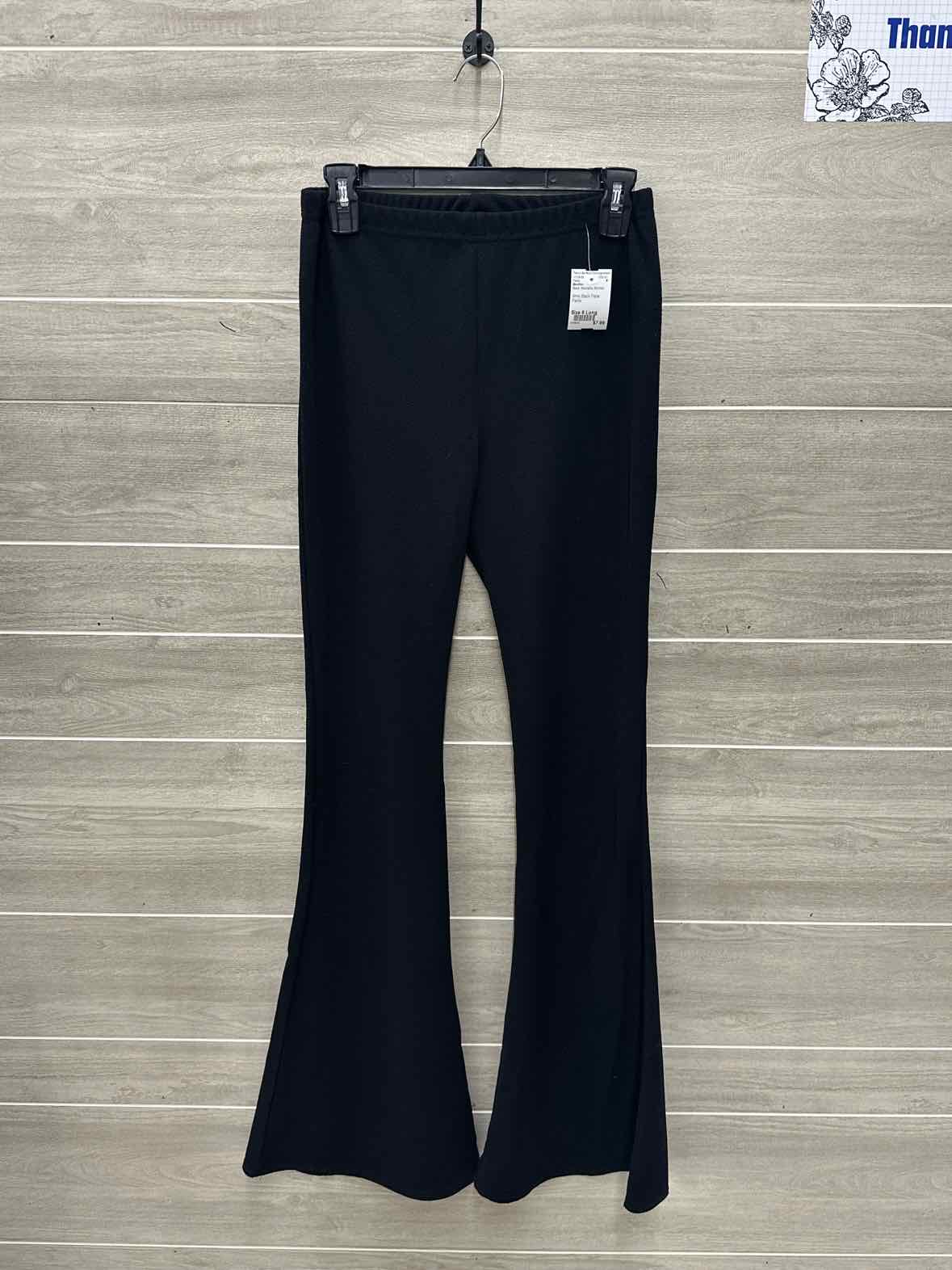BooHoo Size 6 Long Black Womens Pants