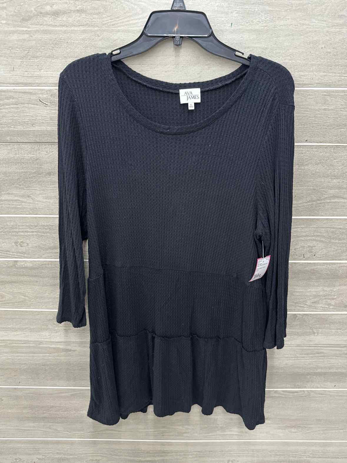 Ava James Size XL Black Womens Shirt