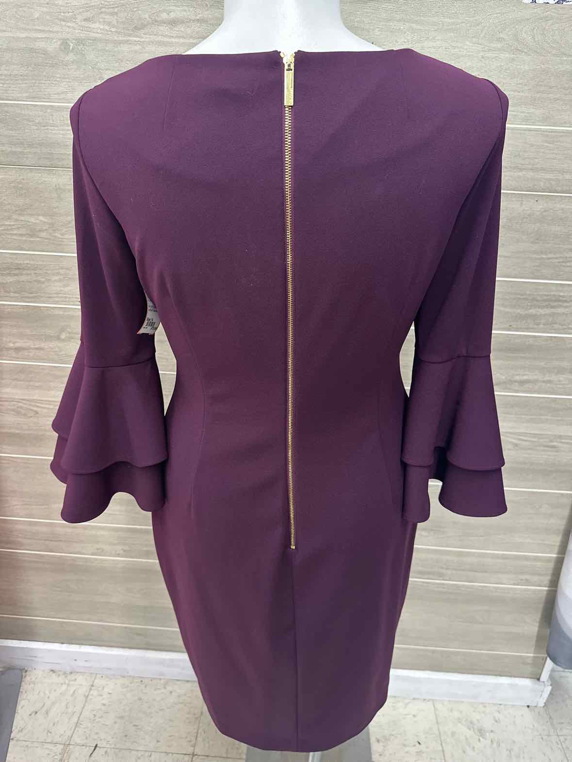 Calvin Klein Size 14 Purple Womens Dress