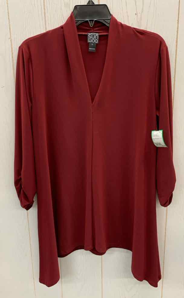 Clara Sun Woo Burgundy Womens Size Small Shirt