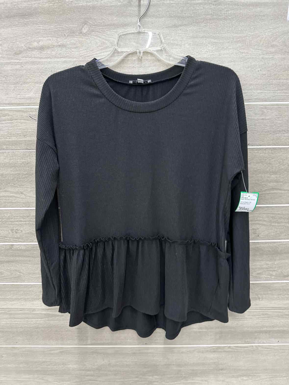White Birch Size S Black Womens Shirt