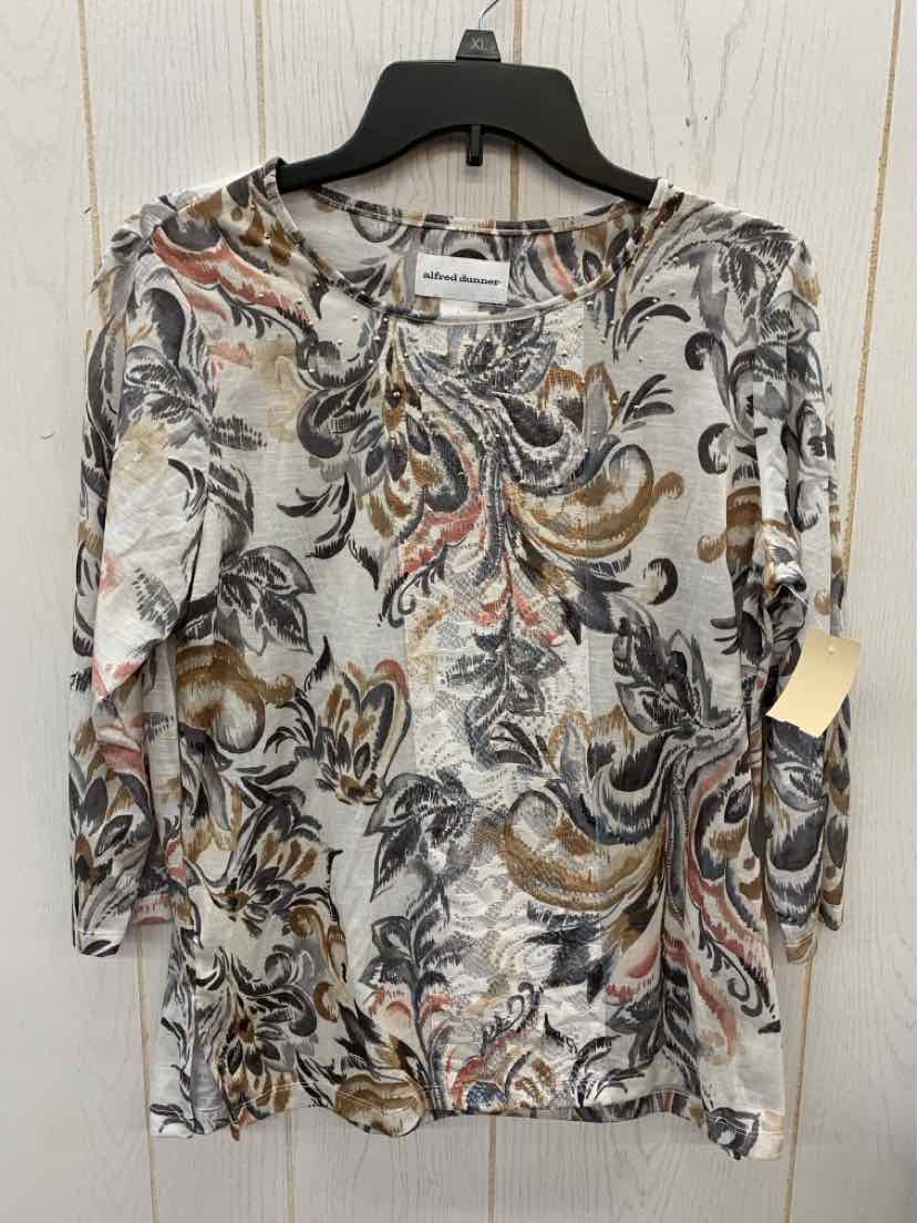 Alfred Dunner Gray Womens Size Small Shirt