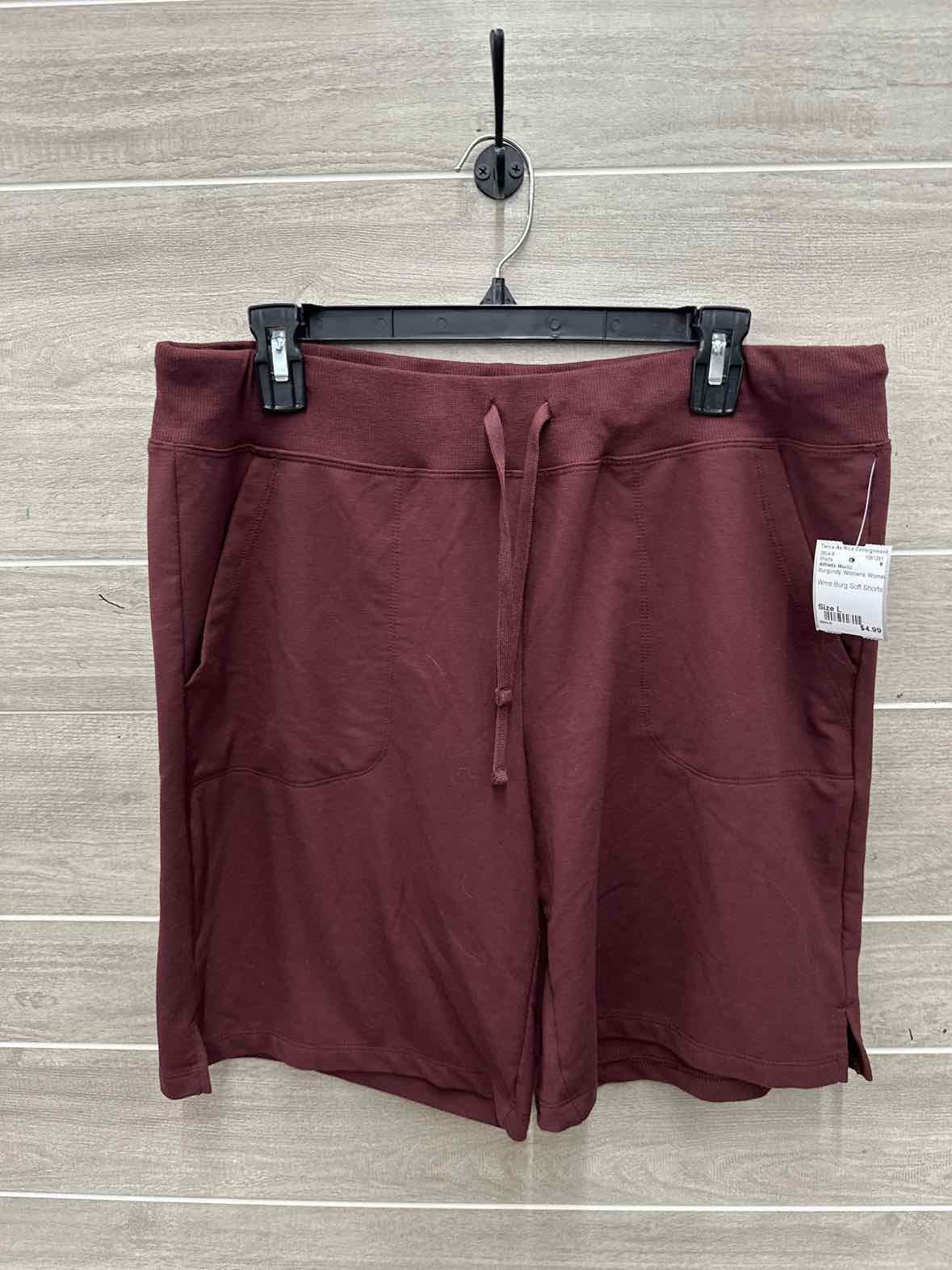 Athletic Works Size L Burgundy Womens Shorts
