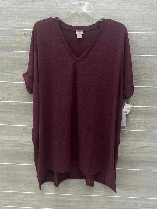 Chico's Burgundy Womens Women Size L/XL Shirt