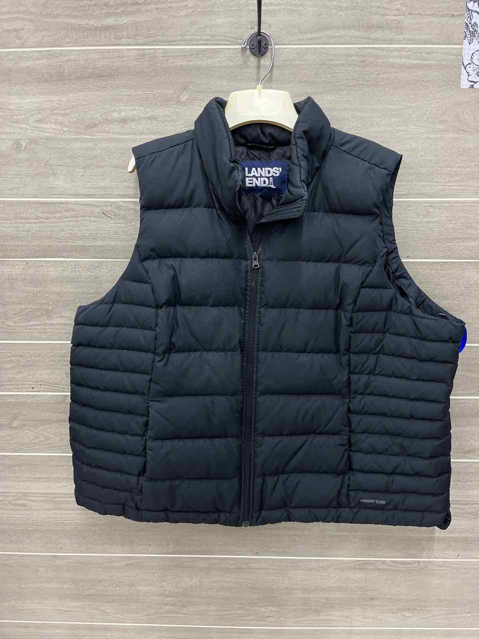 Lands End Size 20/22 Black Plus Vest
