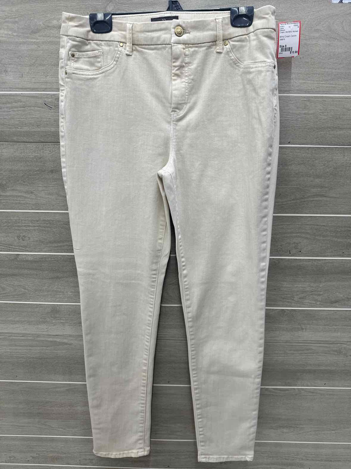 Chico's Size 8 Cream Womens Jeans