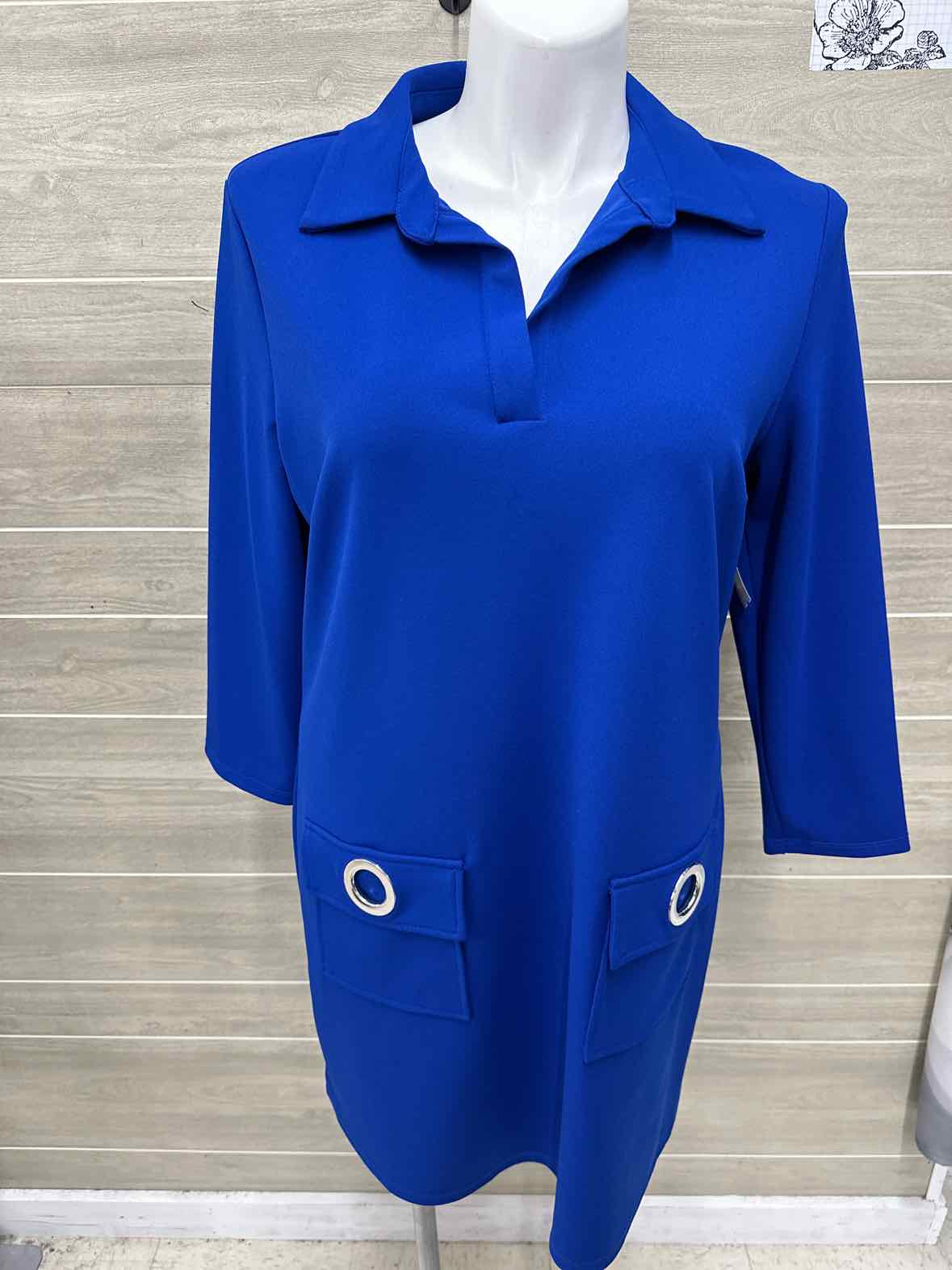 MSK Size 14 Blue Womens Dress