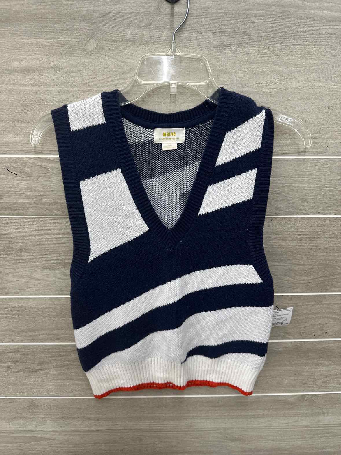 MAEVE Navy Womens Women Size Small Vest