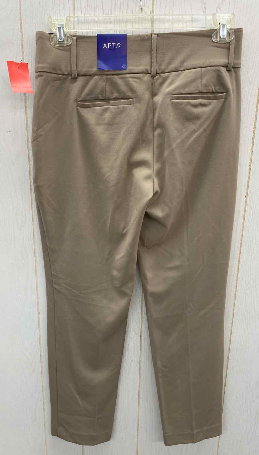 Apt 9 Tan Womens Size 6 Pants