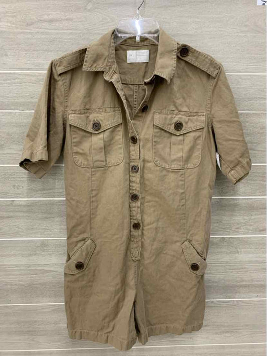Tan Womens Size S Tall Romper