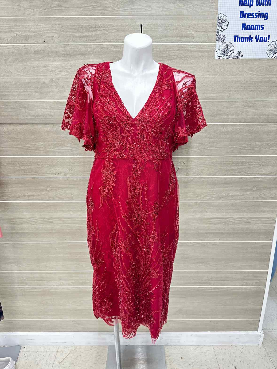 MAC DUGGAL Size 14/16 Red Womens Gown/Evening Wear