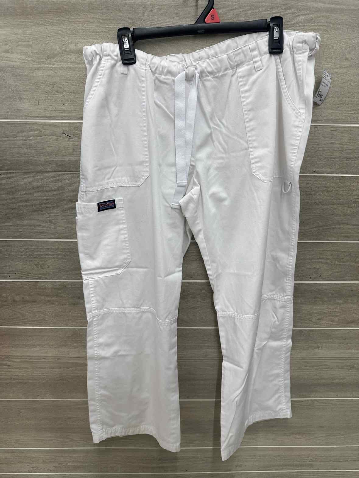 Cherokee Size L White Womens Scrub Pants