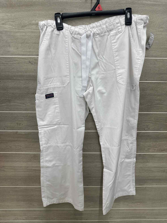 Cherokee Size L White Womens Scrub Pants
