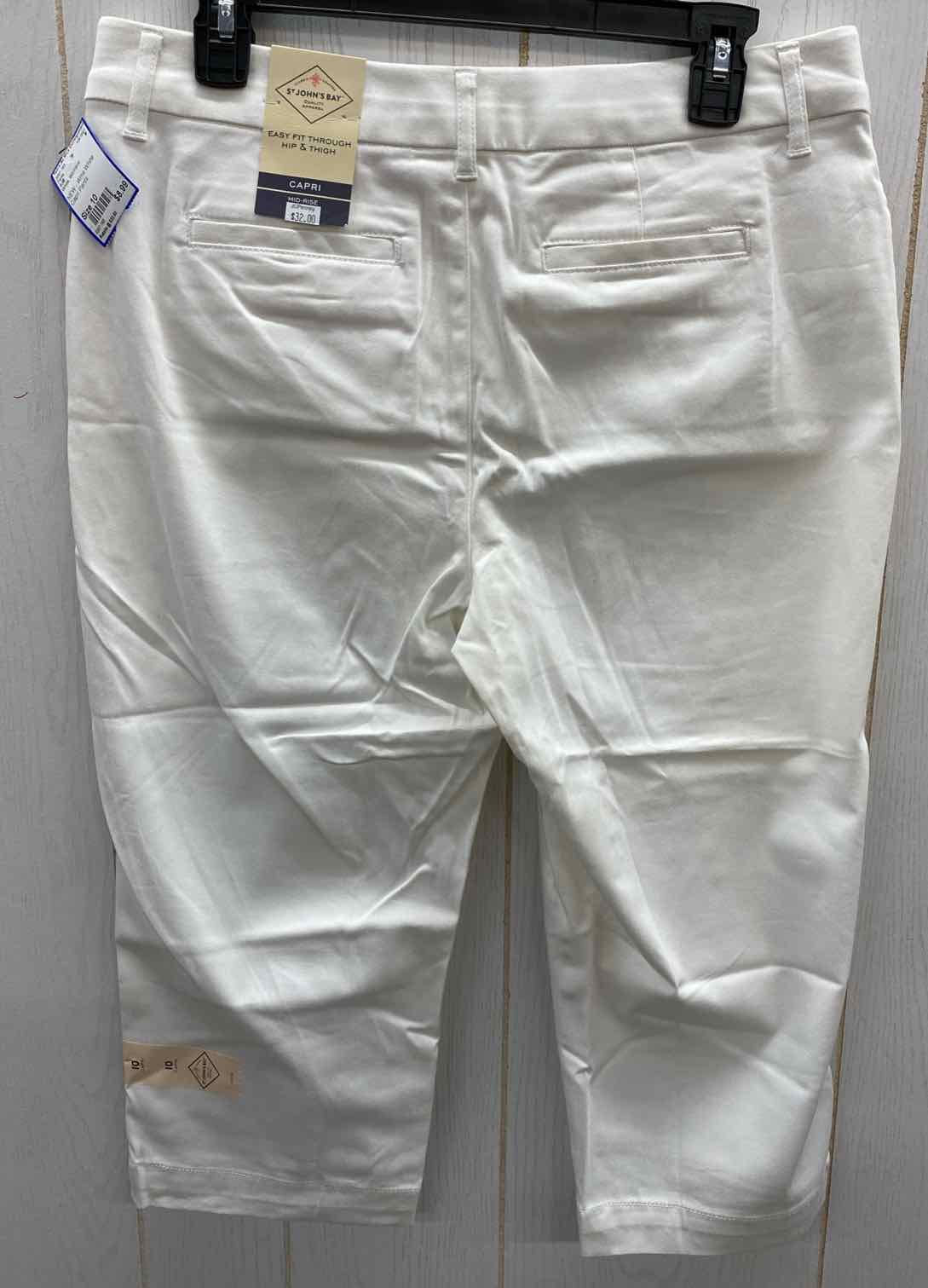 SJB White Womens Size 10 Pants