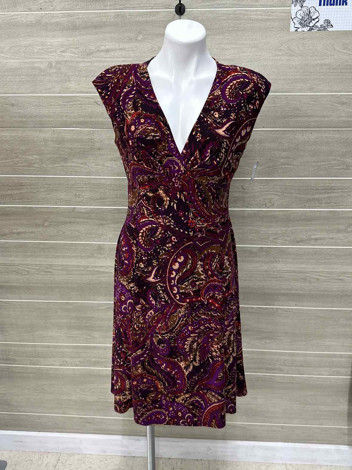 Chaps Size 10 Purple Womens Dress