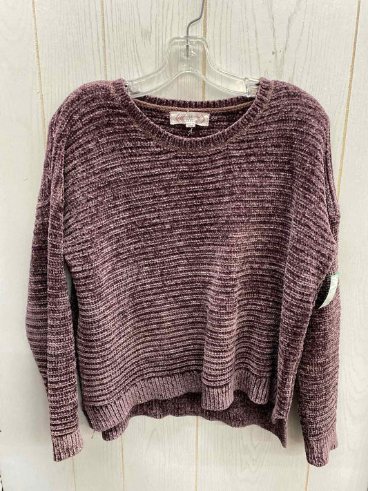 Pink Rose Purple Womens Size L Sweater