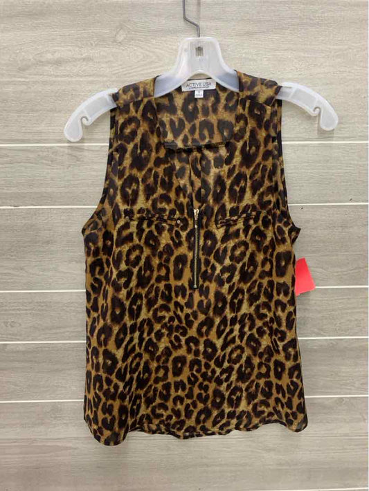 Active USA Tan Womens Size Small Tank Top