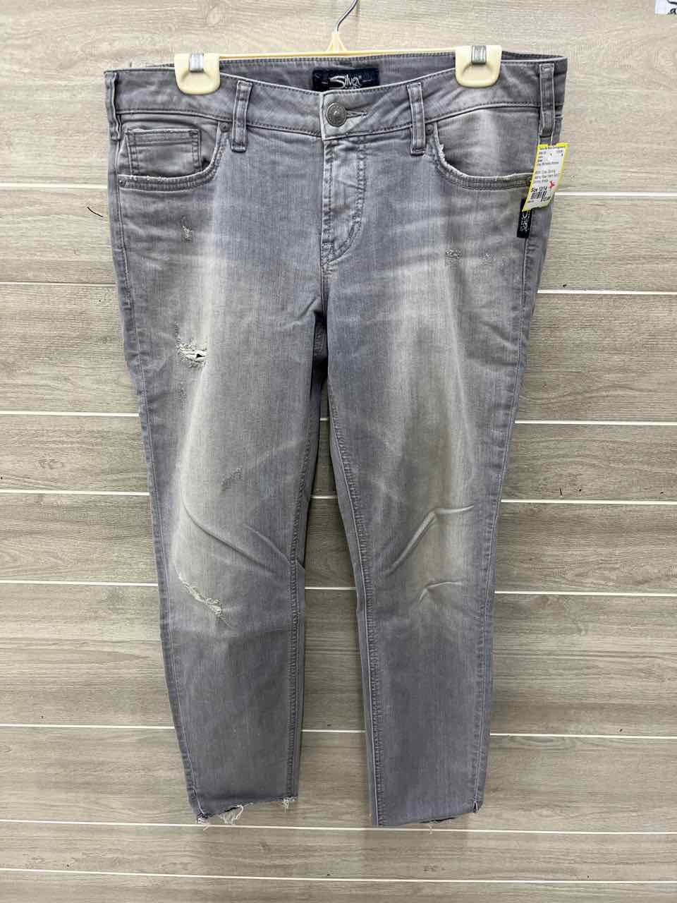 Silver Size 12/14 Gray Womens Jeans