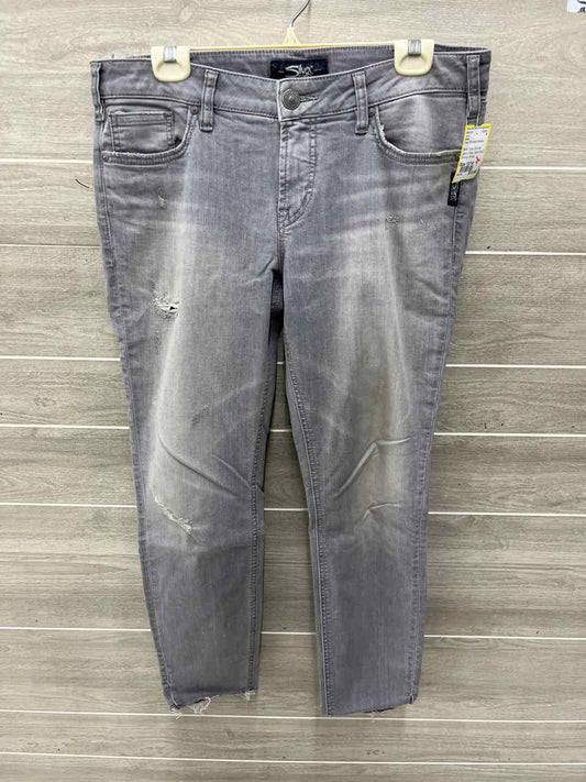 Silver Size 12/14 Gray Womens Jeans