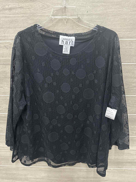 Karen Hart Size 1X Black Plus Shirt