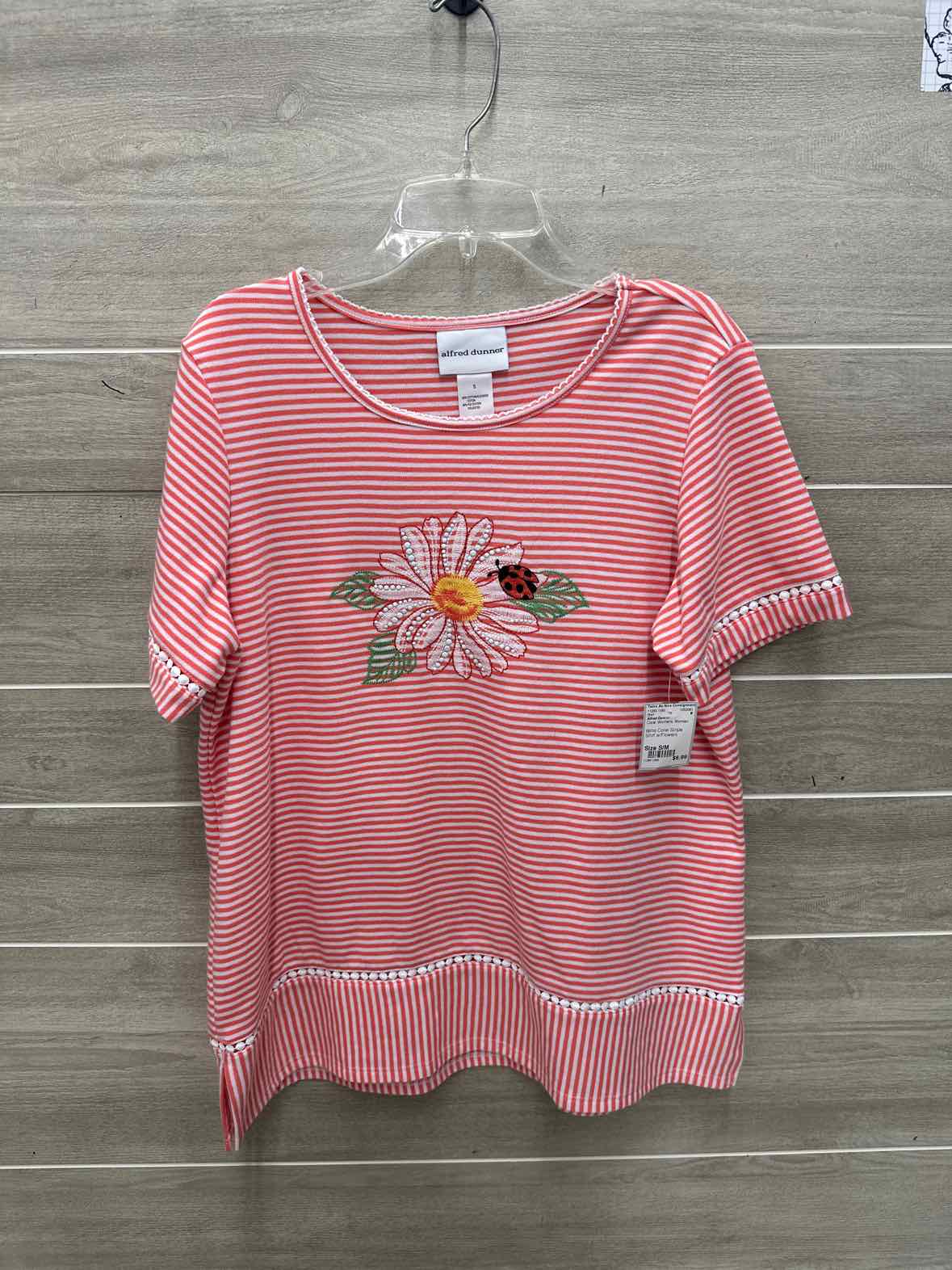 Alfred Dunner Size S/M Coral Womens Shirt