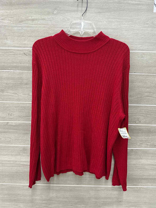 Studio Works Red Womens Women Size 2X Sweater