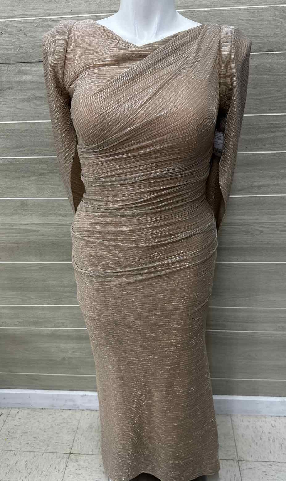 Betsy Adam Size 8/10 Petite Gold Petite Gown/Evening Wear