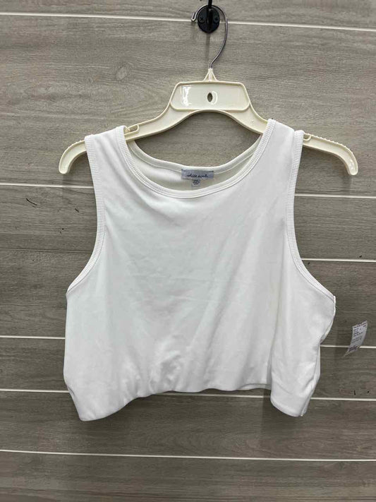 White Birch Size 2X White Plus Tank Top