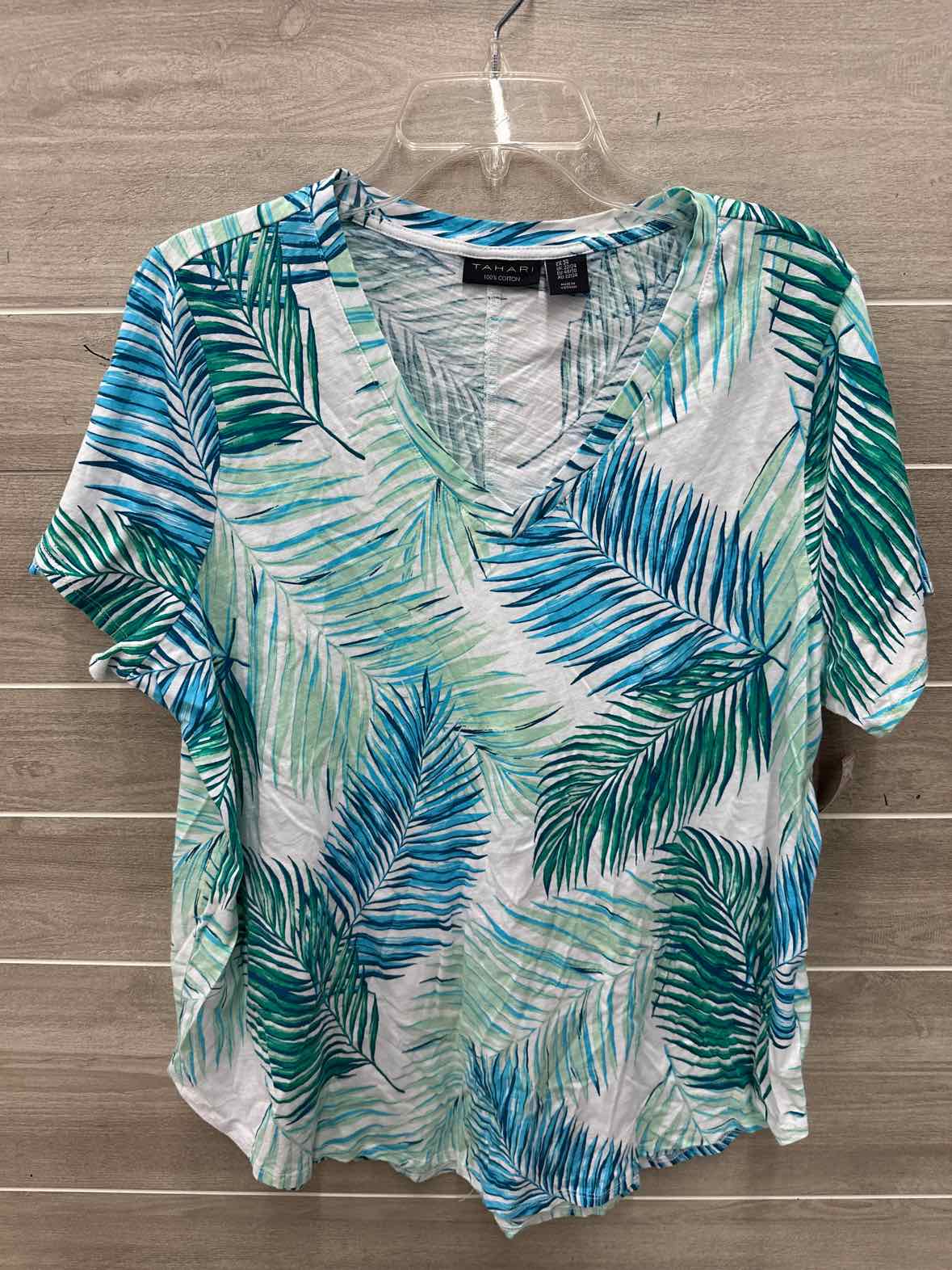 Tahari Size 2X Blue Plus Shirt