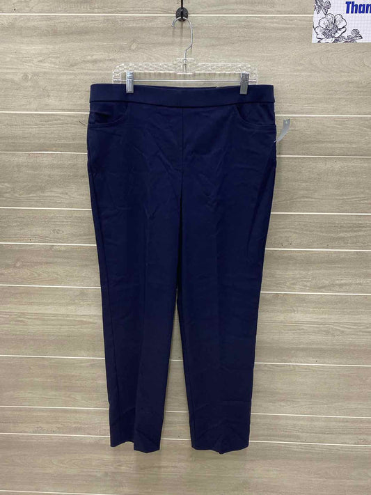 Alfred Dunner Navy Womens Women Size 14 Pants