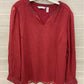 D & Co Burgundy Womens Size M/L Shirt