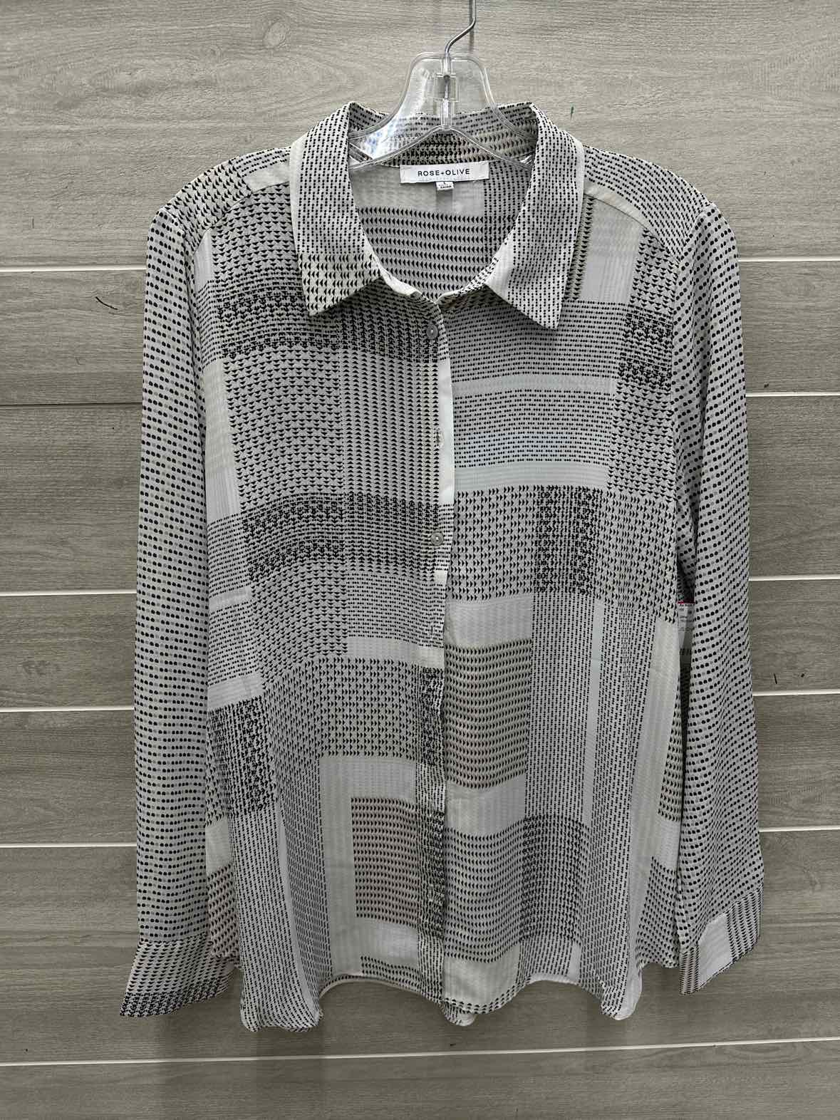 Rose + Olive Size L Cream Womens Shirt