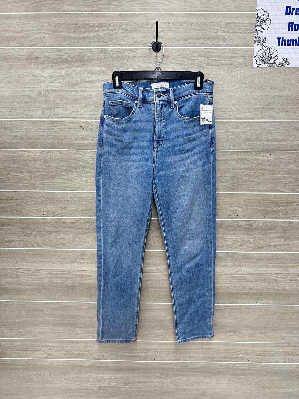 LOFT Blue Womens Women Size 2 Jeans