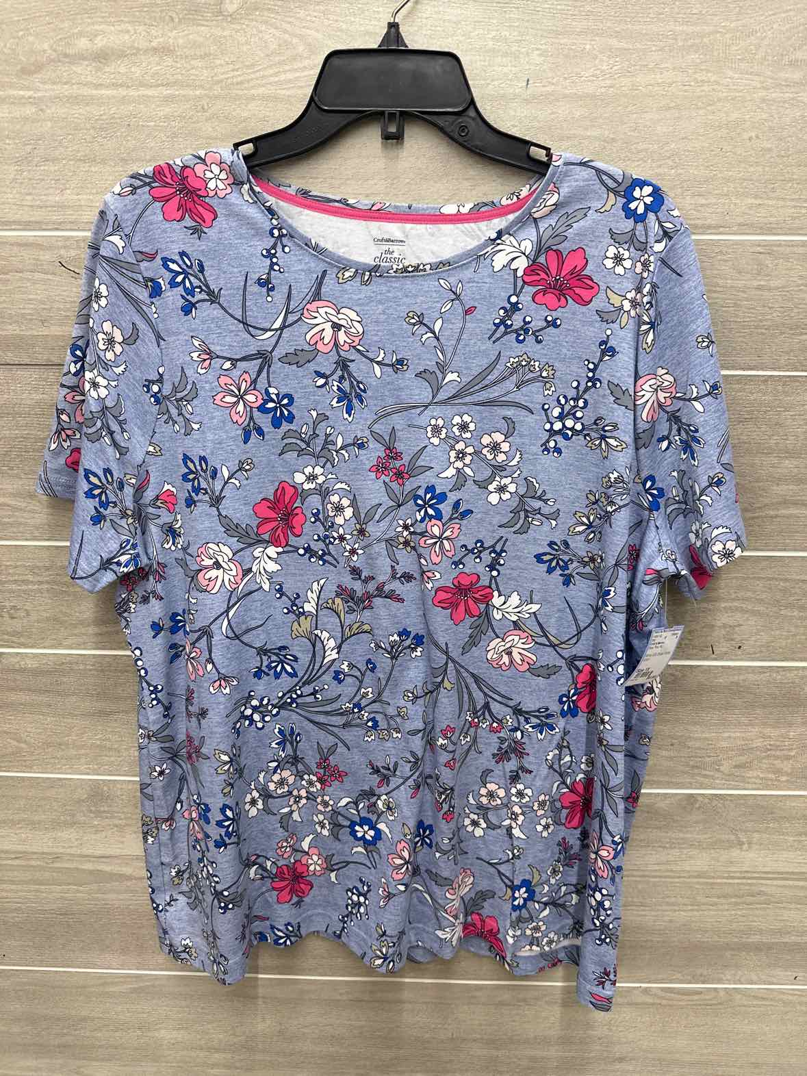 Croft & Barrow Size 1X Blue Plus Shirt