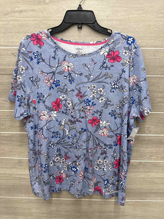 Croft & Barrow Size 1X Blue Plus Shirt