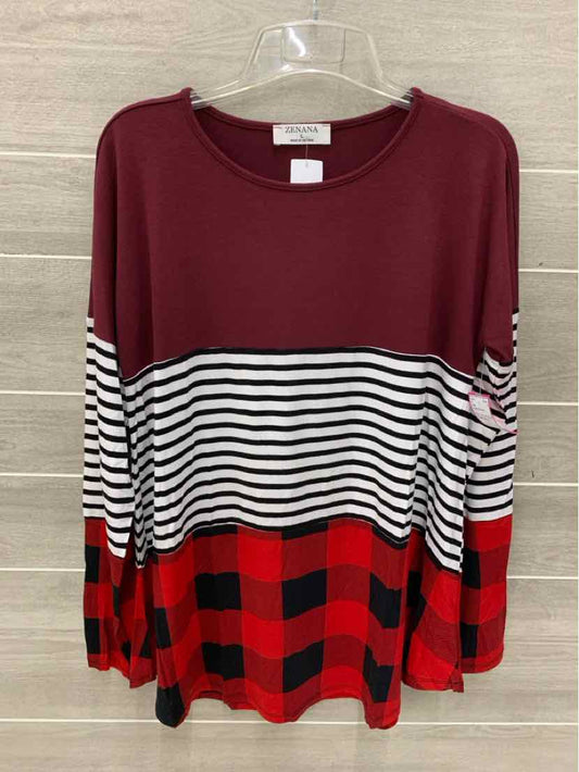 Zenana Burgundy Womens Size L Shirt