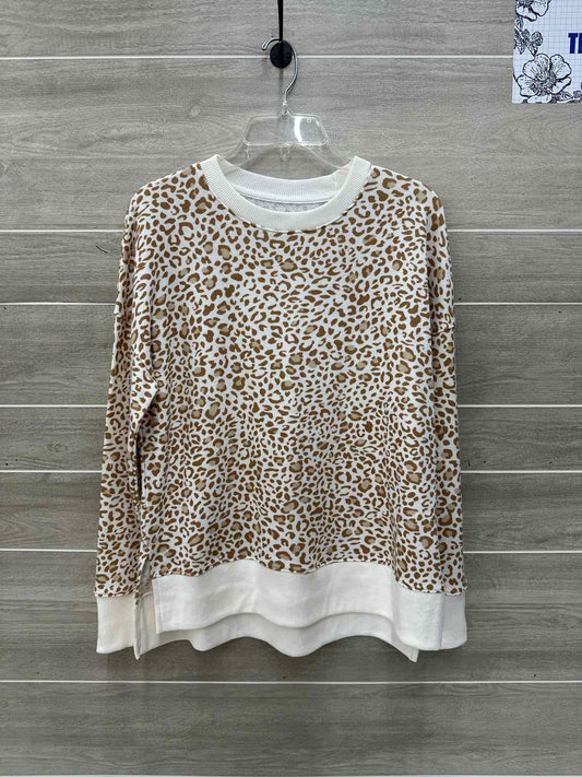 Time & Tru Tan Womens Women Size M Sweatshirt