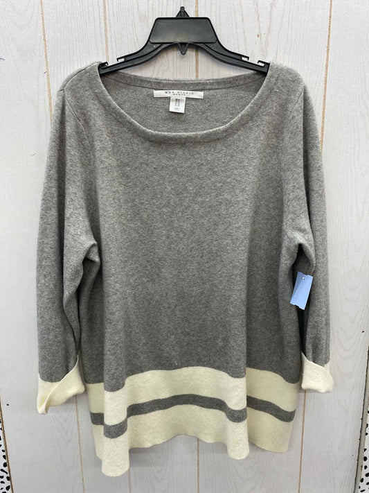 Max Studio Gray Womens Size 1X Sweater