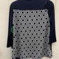 Susan Graver Navy Womens Size S/M Shirt