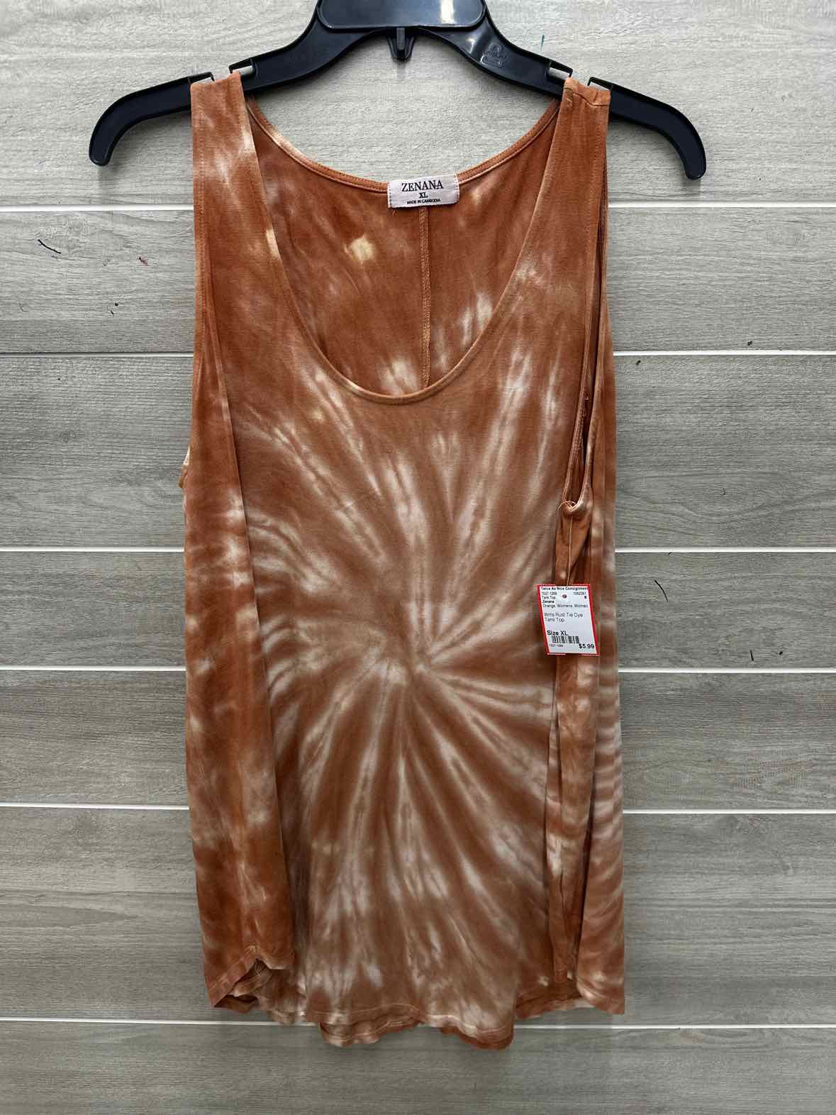 Zenana Size XL Orange Womens Tank Top
