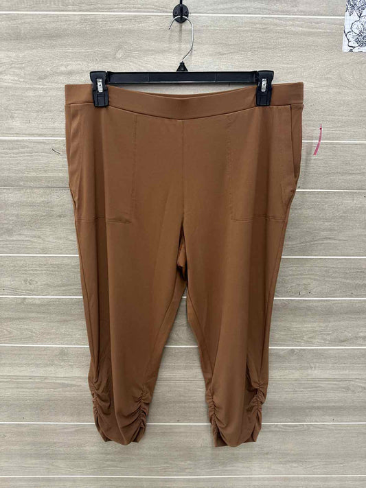 Susan Graver Size 14/16 Brown Womens Pants