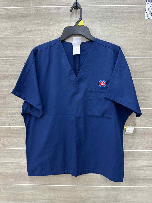 Blue Womens Women Size M Scrub Top
